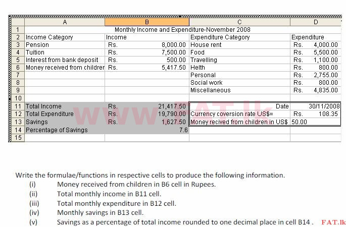 உள்ளூர் பாடத்திட்டம் : சாதாரண நிலை (சா/த) தகவல் தொடர்பாடல் தொழில்நுட்பம் - 2008 டிசம்பர் - தாள்கள் II (English மொழிமூலம்) 3 2