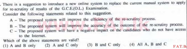 உள்ளூர் பாடத்திட்டம் : சாதாரண நிலை (சா/த) தகவல் தொடர்பாடல் தொழில்நுட்பம் - 2016 டிசம்பர் - தாள்கள் I (English மொழிமூலம்) 17 1