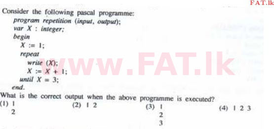 உள்ளூர் பாடத்திட்டம் : சாதாரண நிலை (சா/த) தகவல் தொடர்பாடல் தொழில்நுட்பம் - 2016 டிசம்பர் - தாள்கள் I (English மொழிமூலம்) 36 1