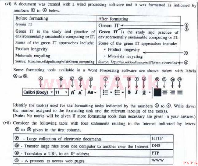 உள்ளூர் பாடத்திட்டம் : சாதாரண நிலை (சா/த) தகவல் தொடர்பாடல் தொழில்நுட்பம் - 2016 டிசம்பர் - தாள்கள் II (English மொழிமூலம்) 1 2