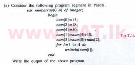 உள்ளூர் பாடத்திட்டம் : சாதாரண நிலை (சா/த) தகவல் தொடர்பாடல் தொழில்நுட்பம் - 2016 டிசம்பர் - தாள்கள் II (English மொழிமூலம்) 1 4