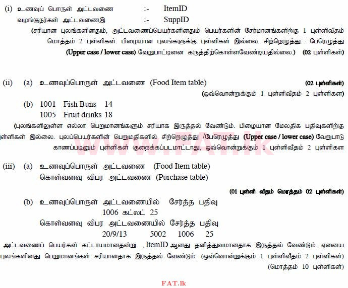 දේශීය විෂය නිර්දේශය : සාමාන්‍ය පෙළ (O/L) තොරතුරු හා සන්නිවේදන තාක්ෂණය (ICT) - 2013 දෙසැම්බර් - ප්‍රශ්න පත්‍රය II (தமிழ் මාධ්‍යය) 3 913