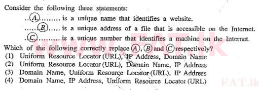 உள்ளூர் பாடத்திட்டம் : சாதாரண நிலை (சா/த) தகவல் தொடர்பாடல் தொழில்நுட்பம் - 2011 டிசம்பர் - தாள்கள் I (English மொழிமூலம்) 39 1