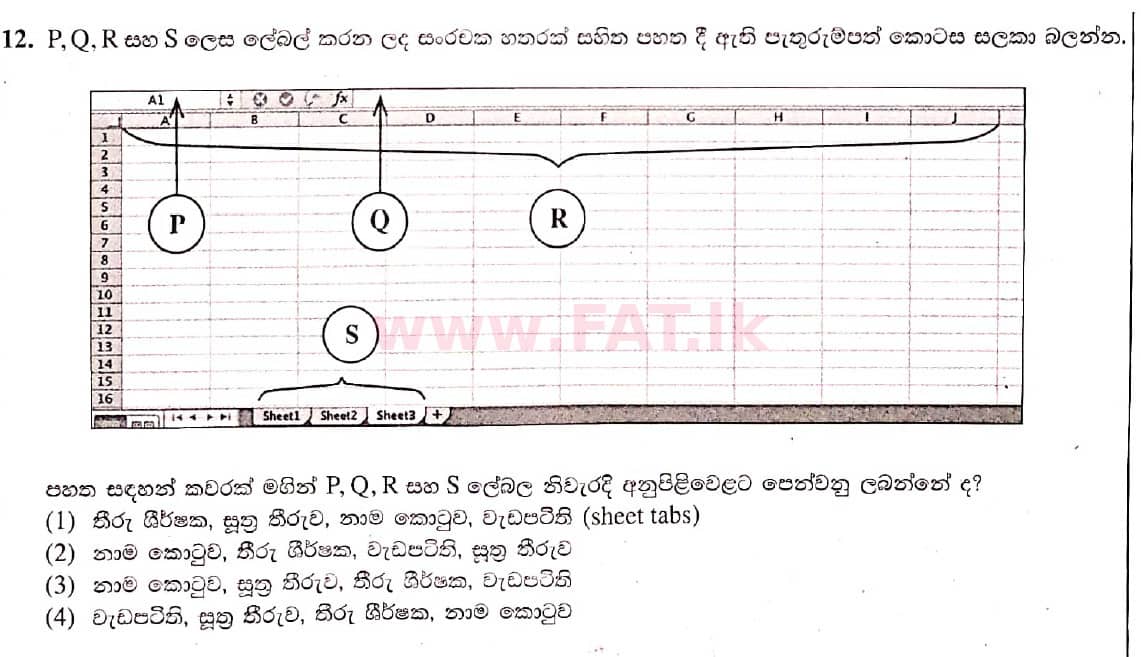 National Syllabus : Ordinary Level (O/L) Information & Communication Technology ICT - 2021 May - Paper I (සිංහල Medium) 12 1