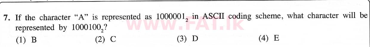 உள்ளூர் பாடத்திட்டம் : சாதாரண நிலை (சா/த) தகவல் தொடர்பாடல் தொழில்நுட்பம் - 2021 மே - தாள்கள் I (English மொழிமூலம்) 7 1