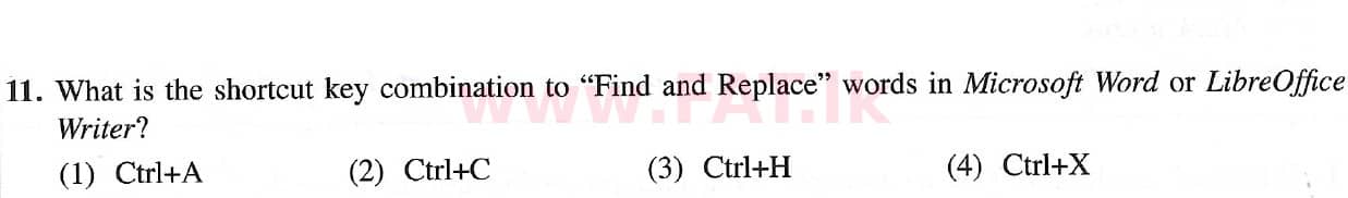 உள்ளூர் பாடத்திட்டம் : சாதாரண நிலை (சா/த) தகவல் தொடர்பாடல் தொழில்நுட்பம் - 2021 மே - தாள்கள் I (English மொழிமூலம்) 11 1