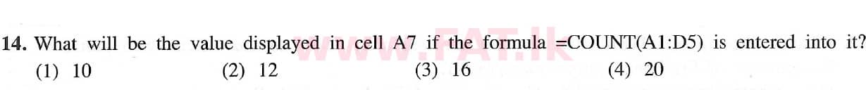 உள்ளூர் பாடத்திட்டம் : சாதாரண நிலை (சா/த) தகவல் தொடர்பாடல் தொழில்நுட்பம் - 2021 மே - தாள்கள் I (English மொழிமூலம்) 14 2