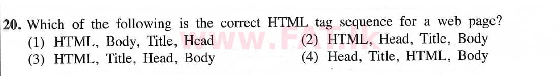 உள்ளூர் பாடத்திட்டம் : சாதாரண நிலை (சா/த) தகவல் தொடர்பாடல் தொழில்நுட்பம் - 2021 மே - தாள்கள் I (English மொழிமூலம்) 20 1
