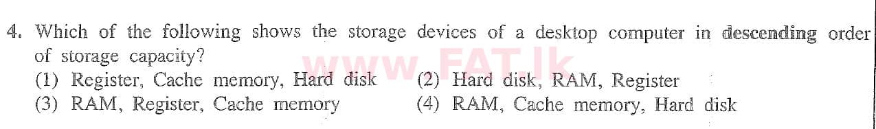 உள்ளூர் பாடத்திட்டம் : சாதாரண நிலை (சா/த) தகவல் தொடர்பாடல் தொழில்நுட்பம் - 2020 மார்ச் - தாள்கள் I (English மொழிமூலம்) 4 1