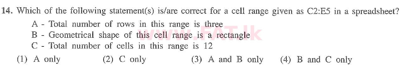 National Syllabus : Ordinary Level (O/L) Information & Communication Technology ICT - 2020 March - Paper I (English Medium) 14 1