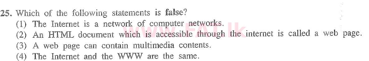 உள்ளூர் பாடத்திட்டம் : சாதாரண நிலை (சா/த) தகவல் தொடர்பாடல் தொழில்நுட்பம் - 2020 மார்ச் - தாள்கள் I (English மொழிமூலம்) 25 1