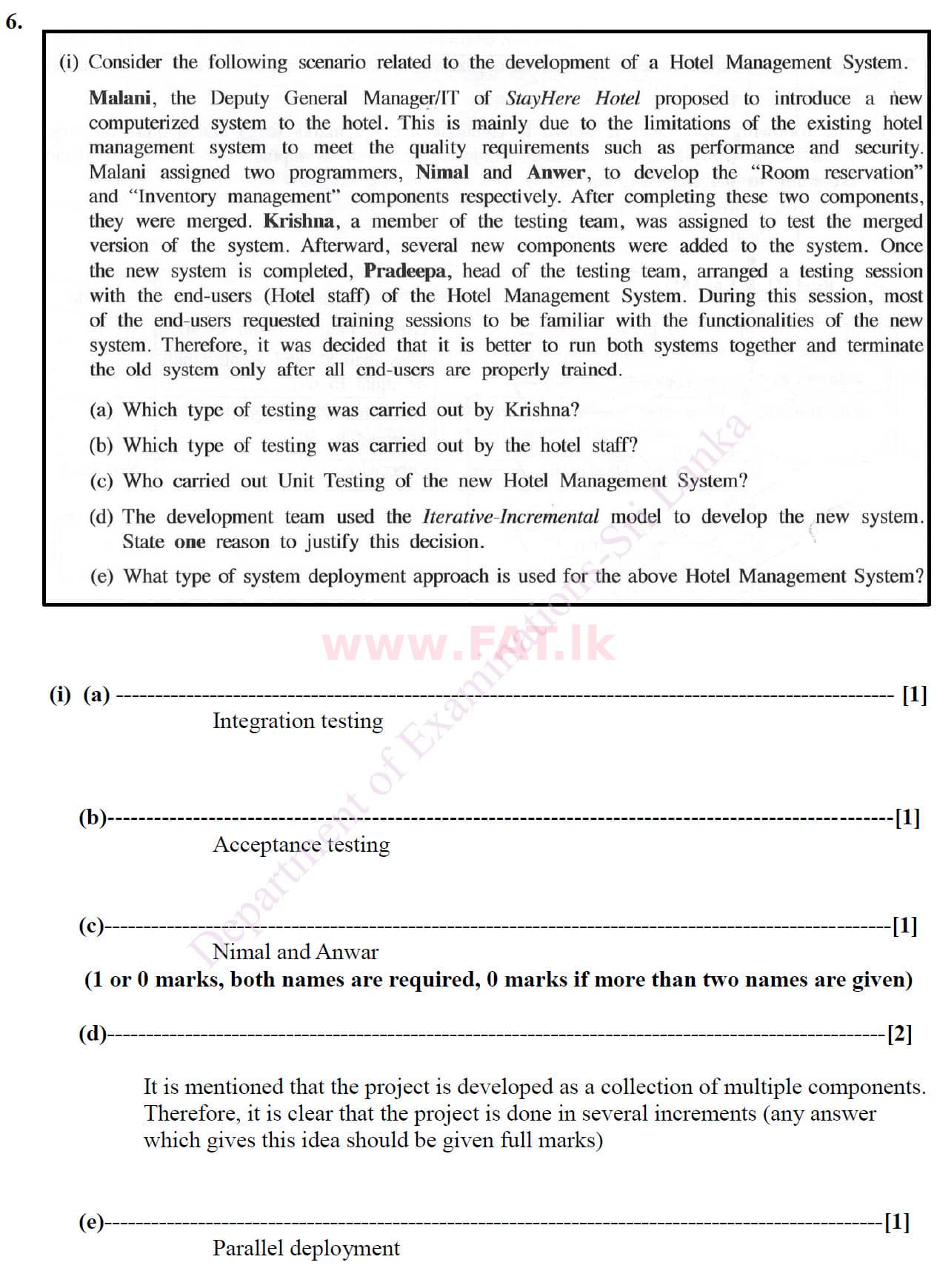 දේශීය විෂය නිර්දේශය : සාමාන්‍ය පෙළ (O/L) තොරතුරු හා සන්නිවේදන තාක්ෂණය (ICT) - 2020 මාර්තු - ප්‍රශ්න පත්‍රය II (English මාධ්‍යය) 6 4926