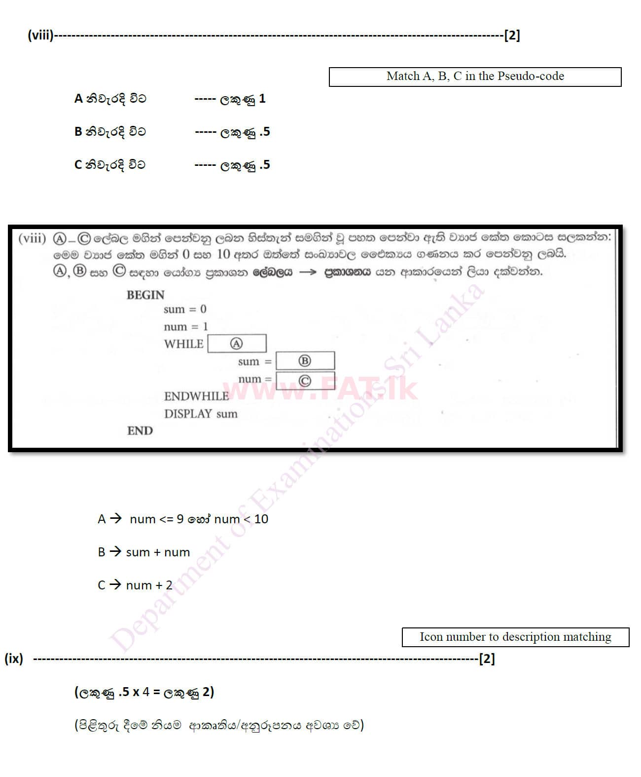 National Syllabus : Ordinary Level (O/L) Information & Communication Technology ICT - 2020 March - Paper II (සිංහල Medium) 1 4935