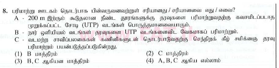 National Syllabus : Ordinary Level (O/L) Information & Communication Technology ICT - 2019 December - Paper I (தமிழ் Medium) 8 1