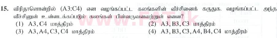 National Syllabus : Ordinary Level (O/L) Information & Communication Technology ICT - 2019 December - Paper I (தமிழ் Medium) 15 1