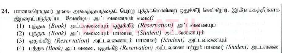 National Syllabus : Ordinary Level (O/L) Information & Communication Technology ICT - 2019 December - Paper I (தமிழ் Medium) 24 2