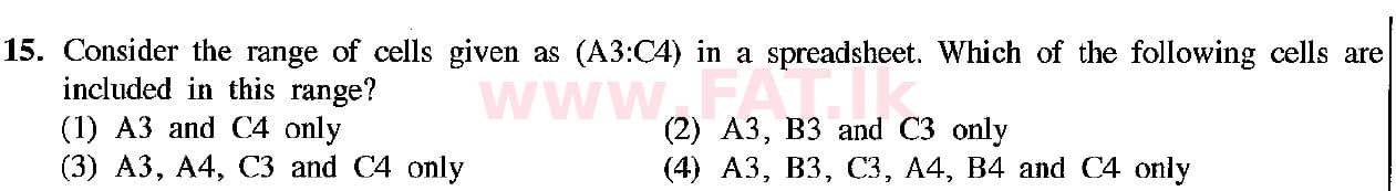 உள்ளூர் பாடத்திட்டம் : சாதாரண நிலை (சா/த) தகவல் தொடர்பாடல் தொழில்நுட்பம் - 2019 டிசம்பர் - தாள்கள் I (English மொழிமூலம்) 15 1