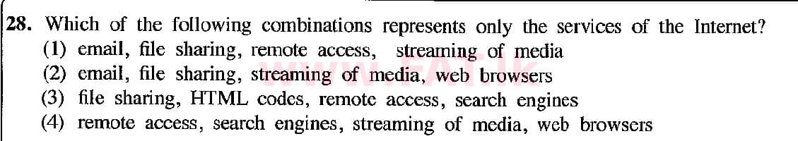 உள்ளூர் பாடத்திட்டம் : சாதாரண நிலை (சா/த) தகவல் தொடர்பாடல் தொழில்நுட்பம் - 2019 டிசம்பர் - தாள்கள் I (English மொழிமூலம்) 28 1