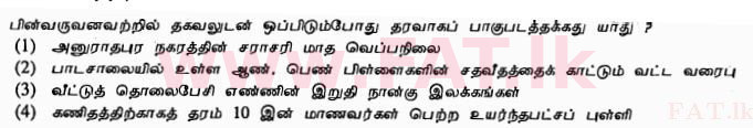 உள்ளூர் பாடத்திட்டம் : சாதாரண நிலை (சா/த) தகவல் தொடர்பாடல் தொழில்நுட்பம் - 2011 டிசம்பர் - தாள்கள் I (தமிழ் மொழிமூலம்) 1 1