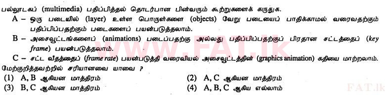 உள்ளூர் பாடத்திட்டம் : சாதாரண நிலை (சா/த) தகவல் தொடர்பாடல் தொழில்நுட்பம் - 2011 டிசம்பர் - தாள்கள் I (தமிழ் மொழிமூலம்) 35 1