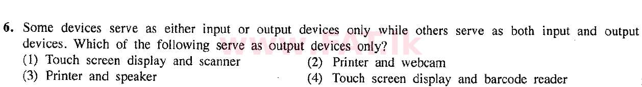 දේශීය විෂය නිර්දේශය : සාමාන්‍ය පෙළ (O/L) තොරතුරු හා සන්නිවේදන තාක්ෂණය (ICT) - 2017 දෙසැම්බර් - ප්‍රශ්න පත්‍රය I (English මාධ්‍යය) 6 1