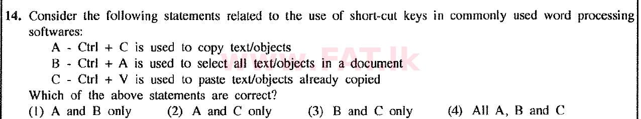දේශීය විෂය නිර්දේශය : සාමාන්‍ය පෙළ (O/L) තොරතුරු හා සන්නිවේදන තාක්ෂණය (ICT) - 2017 දෙසැම්බර් - ප්‍රශ්න පත්‍රය I (English මාධ්‍යය) 14 1
