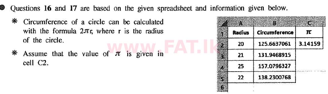 දේශීය විෂය නිර්දේශය : සාමාන්‍ය පෙළ (O/L) තොරතුරු හා සන්නිවේදන තාක්ෂණය (ICT) - 2017 දෙසැම්බර් - ප්‍රශ්න පත්‍රය I (English මාධ්‍යය) 17 1