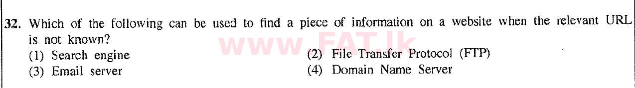 දේශීය විෂය නිර්දේශය : සාමාන්‍ය පෙළ (O/L) තොරතුරු හා සන්නිවේදන තාක්ෂණය (ICT) - 2017 දෙසැම්බර් - ප්‍රශ්න පත්‍රය I (English මාධ්‍යය) 32 1