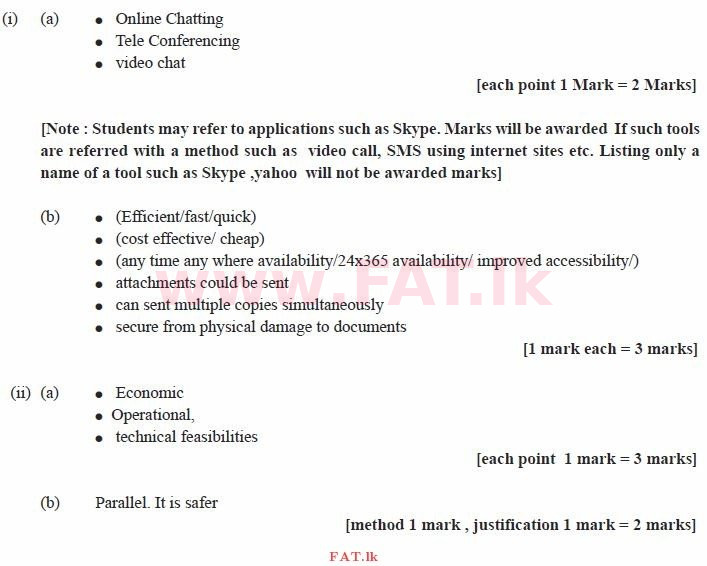உள்ளூர் பாடத்திட்டம் : சாதாரண நிலை (சா/த) தகவல் தொடர்பாடல் தொழில்நுட்பம் - 2011 டிசம்பர் - தாள்கள் II (සිංහල மொழிமூலம்) 7 2009