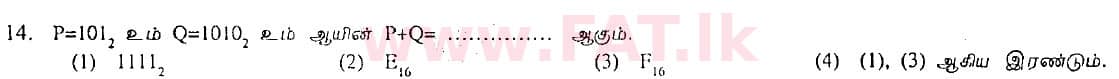 உள்ளூர் பாடத்திட்டம் : சாதாரண நிலை (சா/த) தகவல் தொடர்பாடல் தொழில்நுட்பம் - 2008 டிசம்பர் - தாள்கள் I (தமிழ் மொழிமூலம்) 14 1
