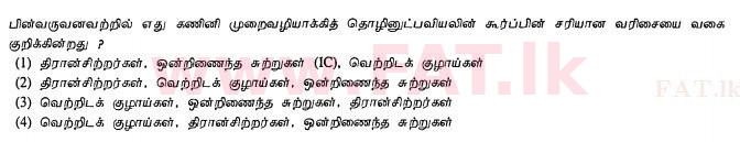 உள்ளூர் பாடத்திட்டம் : சாதாரண நிலை (சா/த) தகவல் தொடர்பாடல் தொழில்நுட்பம் - 2012 டிசம்பர் - தாள்கள் I (தமிழ் மொழிமூலம்) 1 1