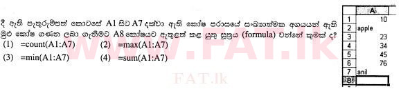 உள்ளூர் பாடத்திட்டம் : சாதாரண நிலை (சா/த) தகவல் தொடர்பாடல் தொழில்நுட்பம் - 2012 டிசம்பர் - தாள்கள் I (සිංහල மொழிமூலம்) 18 1