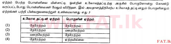 உள்ளூர் பாடத்திட்டம் : சாதாரண நிலை (சா/த) விஞ்ஞான - 2013 டிசம்பர் - தாள்கள் I (தமிழ் மொழிமூலம்) 33 1