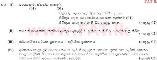 உள்ளூர் பாடத்திட்டம் : சாதாரண நிலை (சா/த) விஞ்ஞான - 2015 டிசம்பர் - தாள்கள் II (සිංහල மொழிமூலம்) 5 171
