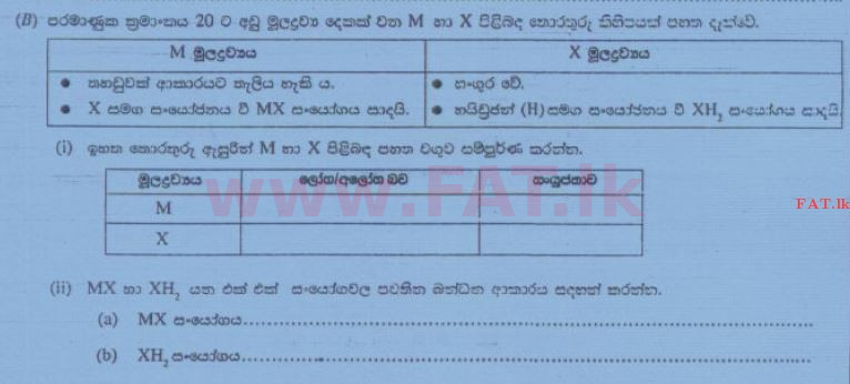 உள்ளூர் பாடத்திட்டம் : சாதாரண நிலை (சா/த) விஞ்ஞான - 2013 டிசம்பர் - தாள்கள் II (සිංහල மொழிமூலம்) 3 2
