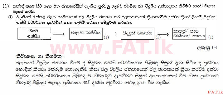 உள்ளூர் பாடத்திட்டம் : சாதாரண நிலை (சா/த) விஞ்ஞான - 2010 டிசம்பர் - தாள்கள் II (සිංහල மொழிமூலம்) 1 2354