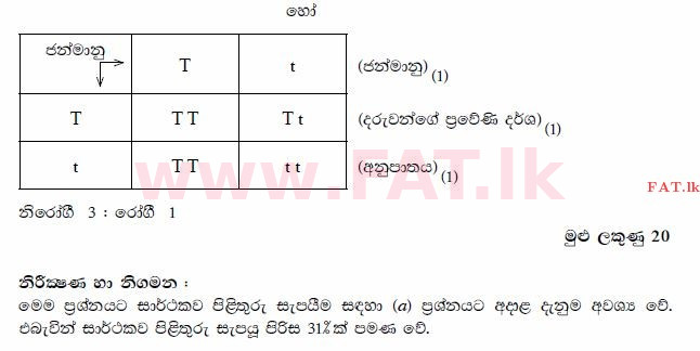 உள்ளூர் பாடத்திட்டம் : சாதாரண நிலை (சா/த) விஞ்ஞான - 2010 டிசம்பர் - தாள்கள் II (සිංහල மொழிமூலம்) 6 2381