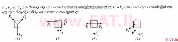 உள்ளூர் பாடத்திட்டம் : சாதாரண நிலை (சா/த) விஞ்ஞான - 2014 டிசம்பர் - தாள்கள் I (සිංහල மொழிமூலம்) 32 1