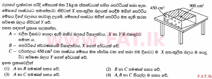 දේශීය විෂය නිර්දේශය : සාමාන්‍ය පෙළ (O/L) විද්‍යාව - 2014 දෙසැම්බර් - ප්‍රශ්න පත්‍රය I (සිංහල මාධ්‍යය) 36 1