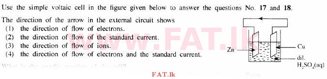 දේශීය විෂය නිර්දේශය : සාමාන්‍ය පෙළ (O/L) විද්‍යාව - 2015 දෙසැම්බර් - ප්‍රශ්න පත්‍රය I (English මාධ්‍යය) 17 1