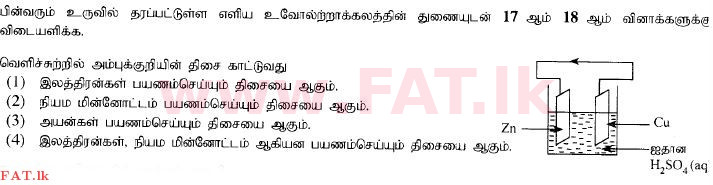 දේශීය විෂය නිර්දේශය : සාමාන්‍ය පෙළ (O/L) විද්‍යාව - 2015 දෙසැම්බර් - ප්‍රශ්න පත්‍රය I (தமிழ் මාධ්‍යය) 17 1