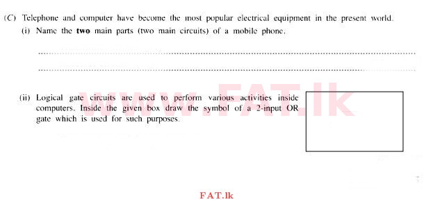 National Syllabus : Ordinary Level (O/L) Science - 2015 December - Paper II (English Medium) 4 3