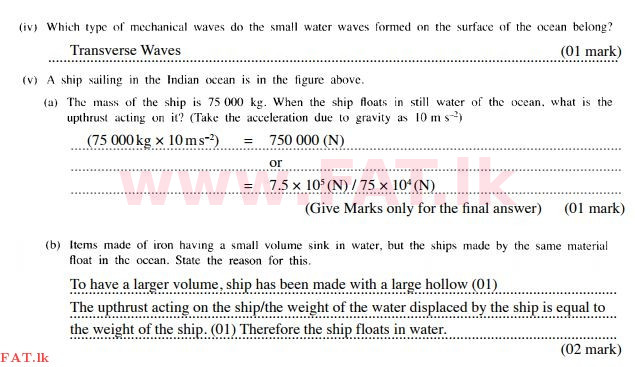 දේශීය විෂය නිර්දේශය : සාමාන්‍ය පෙළ (O/L) විද්‍යාව - 2015 දෙසැම්බර් - ප්‍රශ්න පත්‍රය II (English මාධ්‍යය) 1 190
