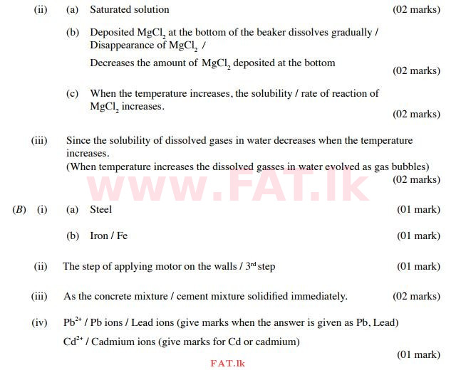 National Syllabus : Ordinary Level (O/L) Science - 2015 December - Paper II (English Medium) 8 209