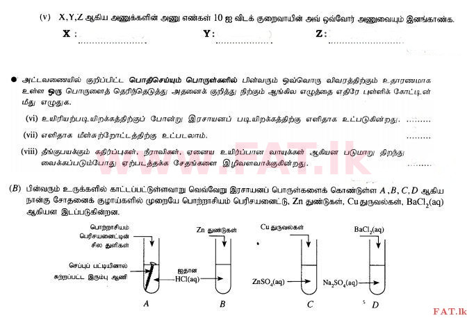உள்ளூர் பாடத்திட்டம் : சாதாரண நிலை (சா/த) விஞ்ஞான - 2015 டிசம்பர் - தாள்கள் II (தமிழ் மொழிமூலம்) 3 2