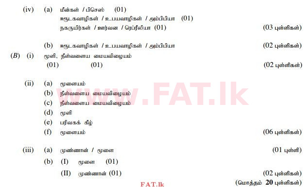 உள்ளூர் பாடத்திட்டம் : சாதாரண நிலை (சா/த) விஞ்ஞான - 2015 டிசம்பர் - தாள்கள் II (தமிழ் மொழிமூலம்) 6 236