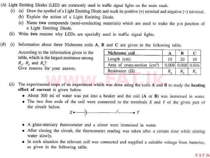உள்ளூர் பாடத்திட்டம் : சாதாரண நிலை (சா/த) விஞ்ஞான - 2013 டிசம்பர் - தாள்கள் II (English மொழிமூலம்) 10 1