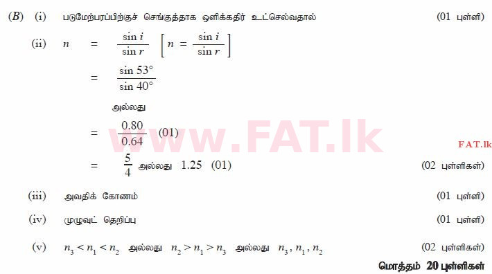 National Syllabus : Ordinary Level (O/L) Science - 2013 December - Paper II (தமிழ் Medium) 9 1037