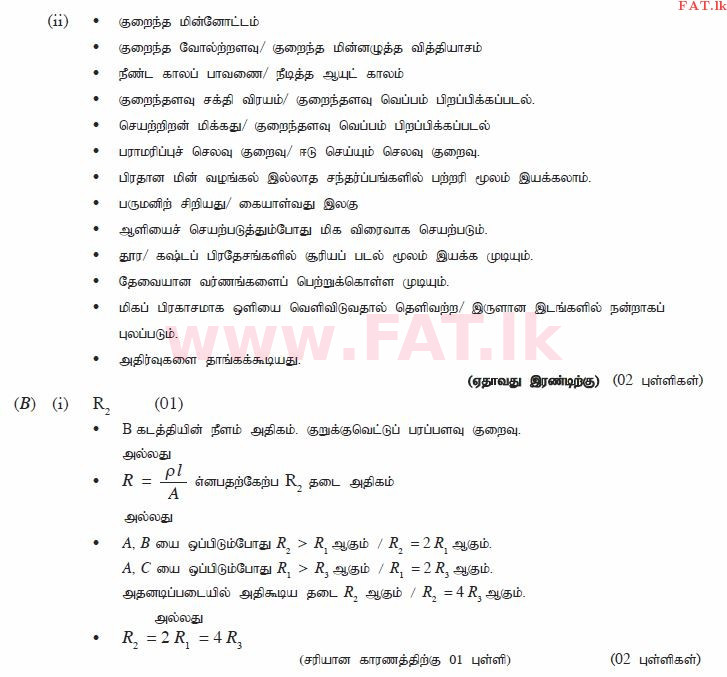 National Syllabus : Ordinary Level (O/L) Science - 2013 December - Paper II (தமிழ் Medium) 10 1039