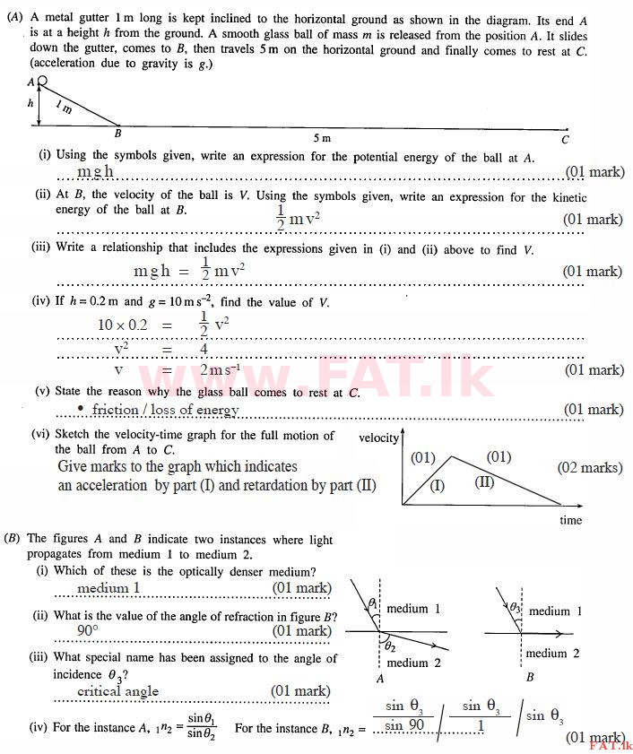 දේශීය විෂය නිර්දේශය : සාමාන්‍ය පෙළ (O/L) විද්‍යාව - 2012 දෙසැම්බර් - ප්‍රශ්න පත්‍රය II (English මාධ්‍යය) 4 1881
